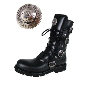 NEW ROCK Flat Classic Boot (1473-S1) Black Černá 38