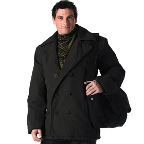 ROTHCO PEA COAT- BLACK Černá S