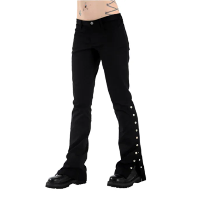 kalhoty gothic BLACK PISTOL Button Hipster Denim (Black) 30
